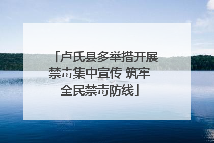 卢氏县多举措开展禁毒集中宣传 筑牢全民禁毒防线