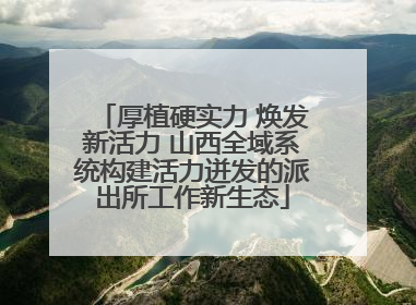 厚植硬实力 焕发新活力 山西全域系统构建活力迸发的派出所工作新生态