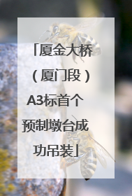 厦金大桥（厦门段）A3标首个预制墩台成功吊装