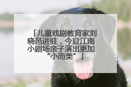 儿童戏剧教育家刘晓邑进驻，今夏江南小剧场亲子演出更加“小而美”