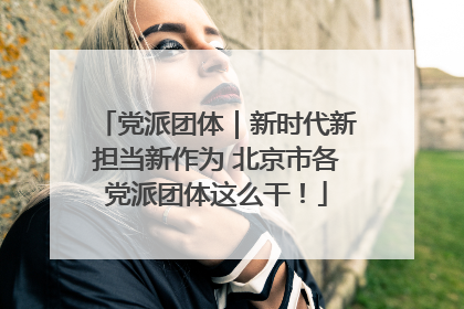 党派团体｜新时代新担当新作为 北京市各党派团体这么干！