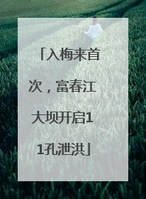入梅来首次，富春江大坝开启11孔泄洪