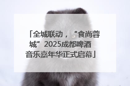 全城联动，“食尚蓉城”2025成都啤酒音乐嘉年华正式启幕