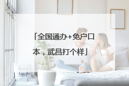 全国通办+免户口本，武昌打个样