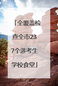 全覆盖检查全市237个涉考生学校食堂