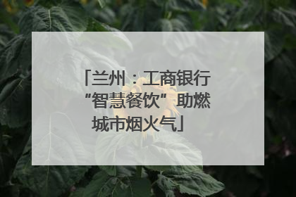兰州：工商银行“智慧餐饮”助燃城市烟火气