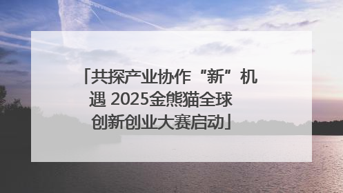 共探产业协作“新”机遇 2025金熊猫全球创新创业大赛启动