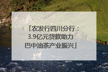 农发行四川分行：3.9亿元贷款助力巴中油茶产业振兴