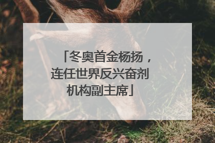 冬奥首金杨扬，连任世界反兴奋剂机构副主席