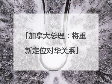 加拿大总理：将重新定位对华关系