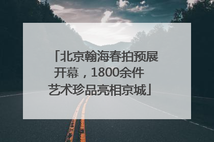 北京翰海春拍预展开幕，1800余件艺术珍品亮相京城