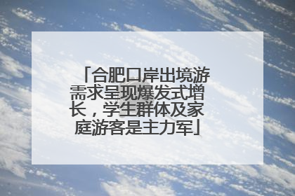 合肥口岸出境游需求呈现爆发式增长，学生群体及家庭游客是主力军