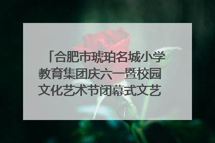 合肥市琥珀名城小学教育集团庆六一暨校园文化艺术节闭幕式文艺汇演圆满举行