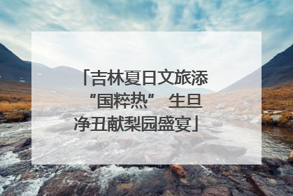 吉林夏日文旅添“国粹热” 生旦净丑献梨园盛宴