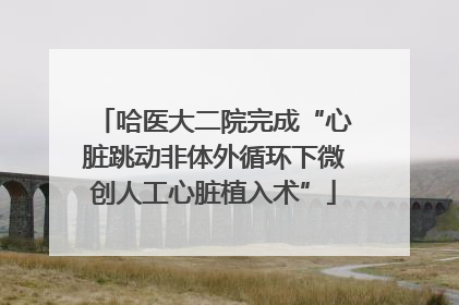 哈医大二院完成“心脏跳动非体外循环下微创人工心脏植入术”