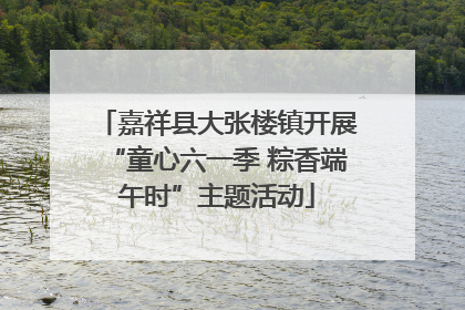 嘉祥县大张楼镇开展“童心六一季 粽香端午时”主题活动