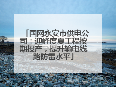 国网永安市供电公司：迎峰度夏工程按期投产，提升输电线路防雷水平
