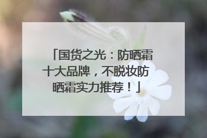国货之光：防晒霜十大品牌，不脱妆防晒霜实力推荐！