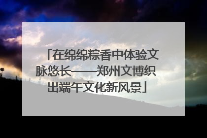 在绵绵粽香中体验文脉悠长——郑州文博织出端午文化新风景