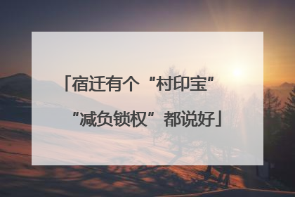 宿迁有个“村印宝” “减负锁权”都说好