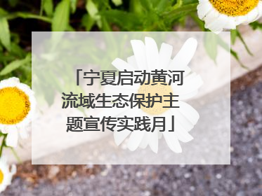 宁夏启动黄河流域生态保护主题宣传实践月