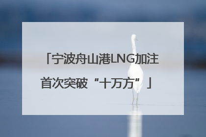 宁波舟山港LNG加注首次突破“十万方”
