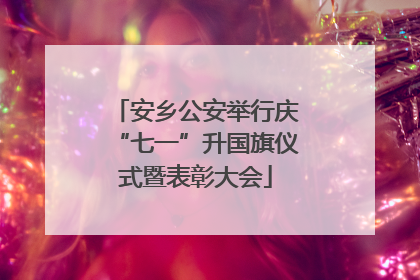 安乡公安举行庆“七一”升国旗仪式暨表彰大会