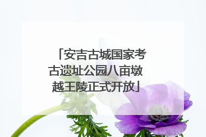 安吉古城国家考古遗址公园八亩墩越王陵正式开放