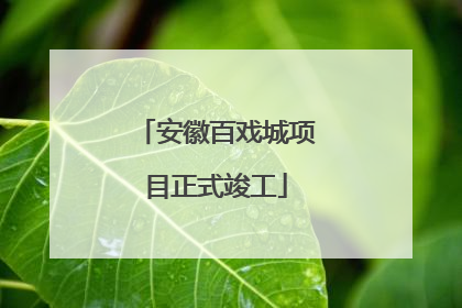 安徽百戏城项目正式竣工
