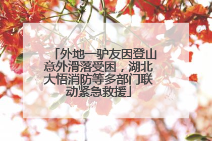 外地一驴友因登山意外滑落受困，湖北大悟消防等多部门联动紧急救援