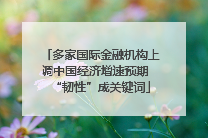 多家国际金融机构上调中国经济增速预期 “韧性”成关键词