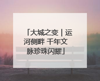 大城之变｜运河侧畔 千年文脉珍珠闪耀