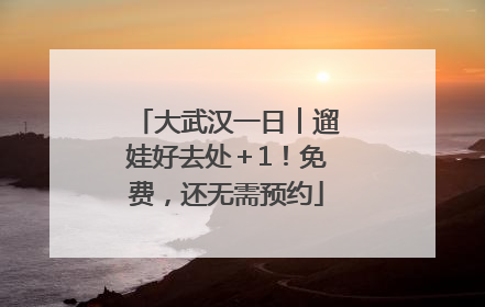 大武汉一日︱遛娃好去处＋1！免费，还无需预约