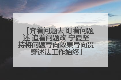 奔着问题去 盯着问题述 追着问题改 宁夏坚持将问题导向效果导向贯穿述法工作始终