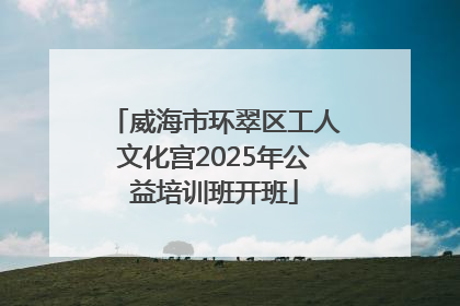 威海市环翠区工人文化宫2025年公益培训班开班