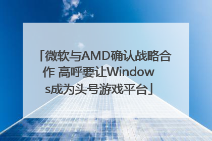 微软与AMD确认战略合作 高呼要让Windows成为头号游戏平台