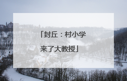 封丘：村小学来了大教授
