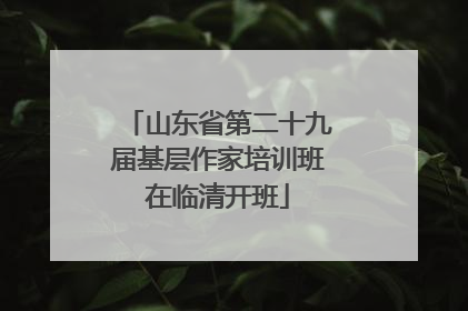 山东省第二十九届基层作家培训班在临清开班