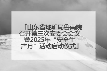 山东省地矿局鲁南院召开第三次安委会会议暨2025年“安全生产月”活动启动仪式