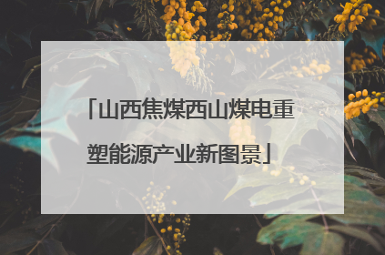 山西焦煤西山煤电重塑能源产业新图景