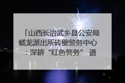 山西长治武乡县公安局蟠龙派出所砖壁警务中心：深耕“红色警务” 谱写“平安答卷”