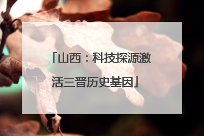 山西：科技探源激活三晋历史基因