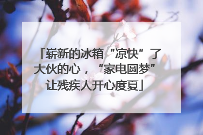 崭新的冰箱“凉快”了大伙的心，“家电圆梦”让残疾人开心度夏