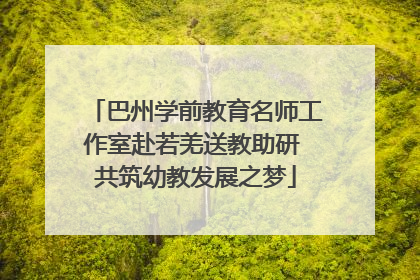 巴州学前教育名师工作室赴若羌送教助研 共筑幼教发展之梦