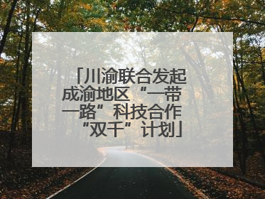 川渝联合发起成渝地区“一带一路”科技合作“双千”计划