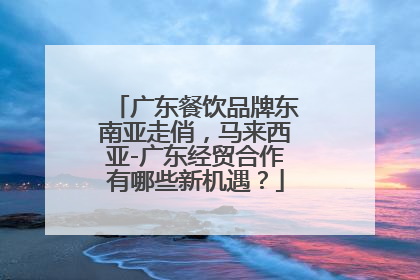 广东餐饮品牌东南亚走俏，马来西亚-广东经贸合作有哪些新机遇？
