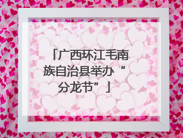 广西环江毛南族自治县举办“分龙节”