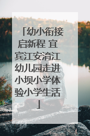 幼小衔接启新程 宜宾江安淯江幼儿园走进小坝小学体验小学生活