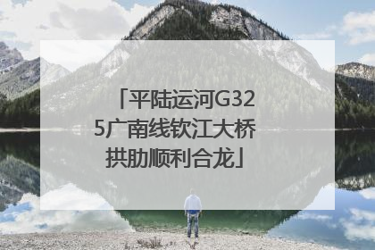 平陆运河G325广南线钦江大桥拱肋顺利合龙