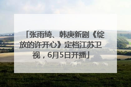 张雨绮、韩庚新剧《绽放的许开心》定档江苏卫视，6月5日开播